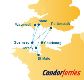 Condor Ferries Route Map