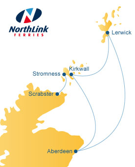 NorthLink Ferries Route Map
