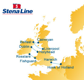 Stena Line Route Map