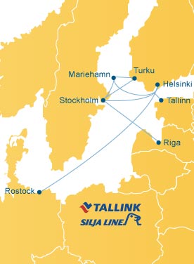 Tallink Ferries Route Map