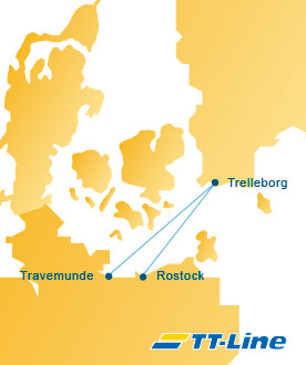 TT Line Route Map