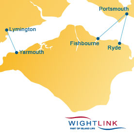 Wightlink Route Map